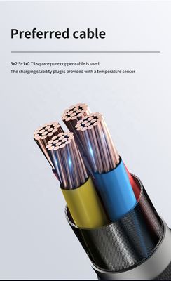 8-32A 조절 가능한 EV 충전기 GBT 타입1 타입2 3.5KW 7KW 11KW 22KW EV 휴대성