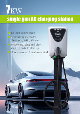 7kw 32a EV 충전기 2형 조절 전류 전기 차량 안전 7kw ac ev 자동차 충전기